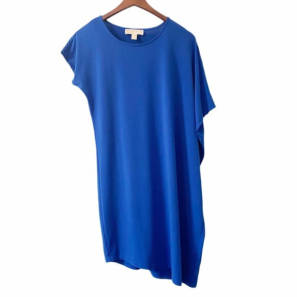 MICHAEL Michael Kors Dresses & Skirts - MICHAEL Michael Kors Blue Asymmetrical Dress Womens XS Grecian Flattering Slinky